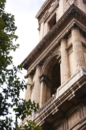 Saint-Sulpice church tower in Paris