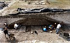 Excavation of the city walls of the Gallo-Roman harbor town of Novioregum