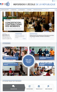 Page d'accueil du site Refondons l ecole de la Republique