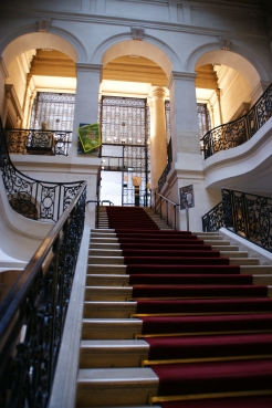 The imposing staircase leading to the Medals Cabinet before its replacement
