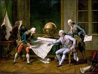 Louis XVI giving instructions to La Pérouse