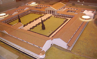 Model of the Fishbourne Roman villa, West Sussex