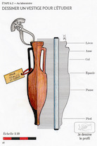 Step 6.2, Drawing an Artifact for Study, hand-colored by Chris Esnault