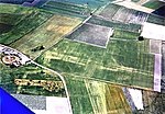 Overflight of the surroundings of Barzan during an aerial survey by Jacques Dassié