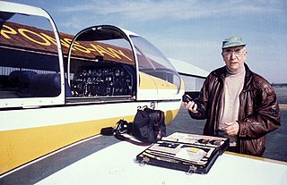 The volunteer archaeologist Jacques Dassié preparing for an aerial survey