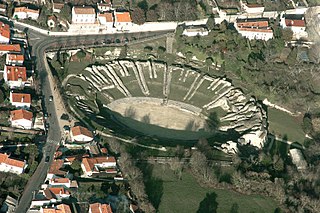 Photograph of the Gallo-Roman amphitheater in Saintes uploaded during Wiki Loves Monuments 2017 