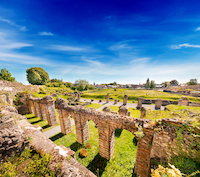 View of the cryptoportico of the Ancient Forum of Bavay